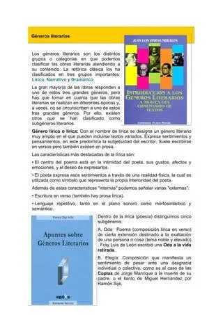 Las principales caracteristicas que definen el genero lirico y la poesia lirica image 3