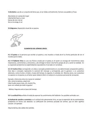 Los principales subgeneros liricos y sus caracteristicas esenciales photo 2