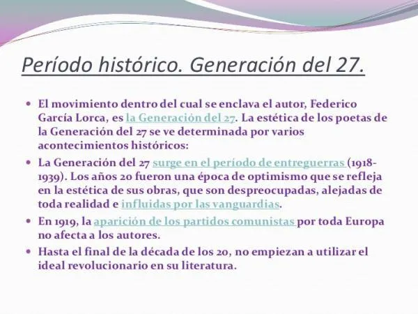 Caracteristicas y aspectos clave de la Generacion del 27 en Espana photo 0