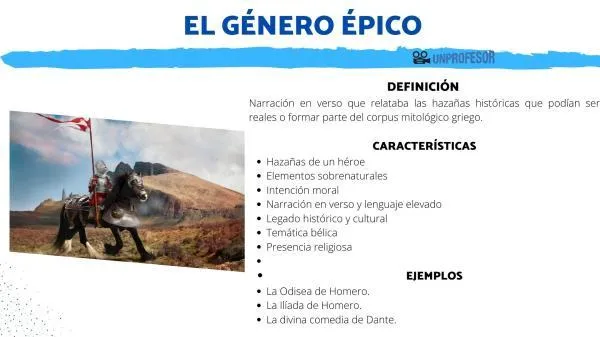 Las 5 caracteristicas principales del genero literario epico image 1
