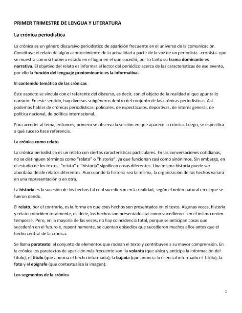 Las caracteristicas fundamentales de la cronica periodistica: concepto y elementos esenciales image 1