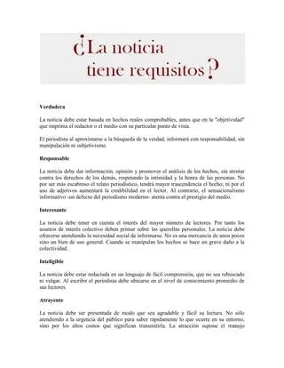 Las caracteristicas que debe tener una buena cronica periodistica image 4